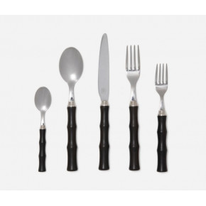 Montecito Dark Brown Acrylic Flatware 5-Pc Setting (Knife, Dinner Fork, Salad Fork, Soup Spoon, Tea Spoon)ea