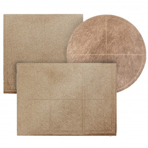 Tanner Beige Hair-On Hide Placemats and Coasters