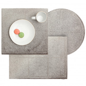 Tanner Gray Hair-On Hide Placemats and Coasters