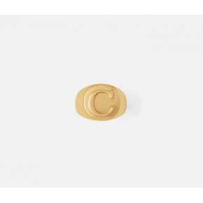 Clark Gold Napkin Ring Letter C