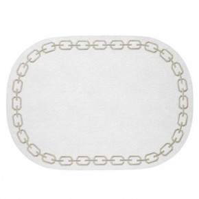 Chains White Gold Oval Placemats, Set of 4