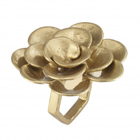 Camellia Gold Napkin Rings, Set of 4