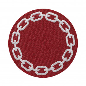 Chains Red White Coasters, Set of 4