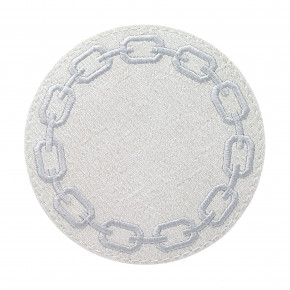 Chains White Silver Coasters, Set of 4