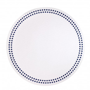 Pearls Pure White Navy Placemats, Set of Four