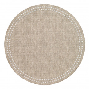 Pearls Beige White Placemats, Set of Four