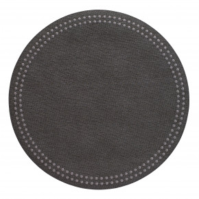 Pearls Charcoal Gunmetal Placemats, Set of Four