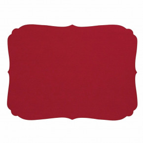 Curly Red Rectangular Placemats, Set of Four