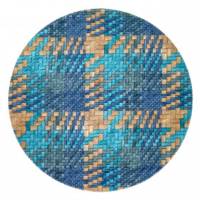Nantucket Blue Turquoise 15" Round Placemats, Set of 4