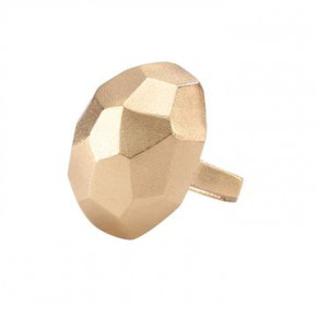 Faceted Stone Gold Napkin Ring, Set of 4