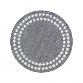 Pearls Gray Silver Coasters, Set of 4