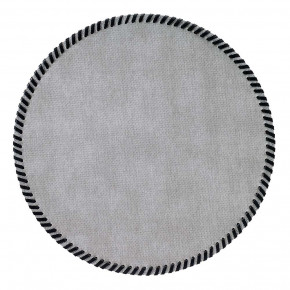 Whipstitch Gray 15" Round Placemats, Set of Four