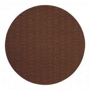 Wicker Chocolate 15" Round Placemats, Set of Four
