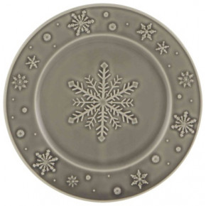 Snowflakes Anthracite Fruit Plate 22