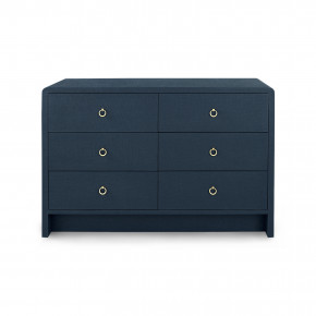 Bryant Linen Extra Large 6-Drawer Blue Steel