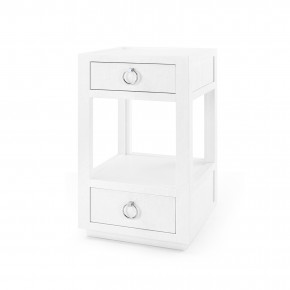 Camilla 2-Drawer Side Table Chiffon White