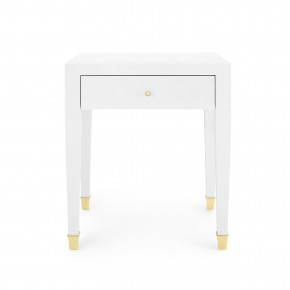 Claudette 1-Drawer Side Table Cream