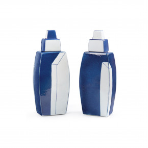 Morandi Vase Pair (Set of 2) Blue and White