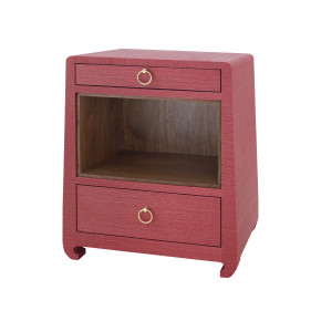 Ming 2-Drawer Side Table Red