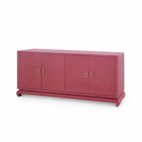 Meredith Extra Large 4-Door Cabinet Red