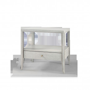 Paola 1-Drawer Side Table Soft Gray