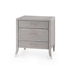 Paulina 3-Drawer Side Table Soft Gray