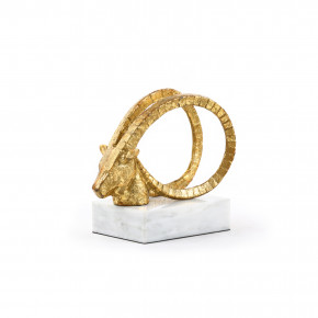 Spiral Horn Statue Gold Leaf