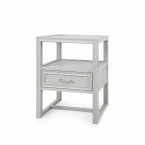 Vivian 1-Drawer Side Table Soft Gray