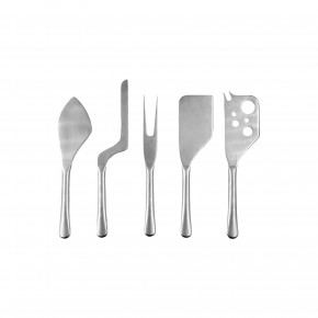 Barcelona Stainless Steel Cheese Set 5-Pc Brushed