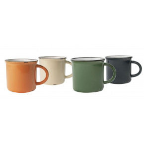 Tinware Mug Set Fall (Includes Burnt Orange, Slate, Green, Cream)