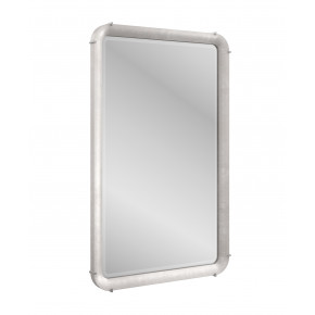 Salver Mirror Oracle Silver Leaf, Polished Silver