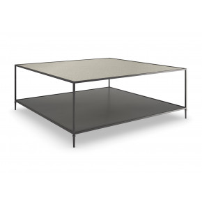 Smoulder Square Cocktail Table Brushed Deep Bronze, Warm Slate