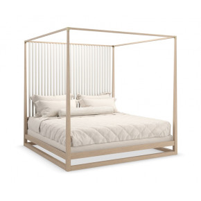 Pinstripe Light Queen Bed