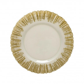 Gianna Glass Charger Plate with Gold Rim 33 cm 13 in