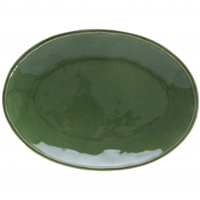 Fontana Forest Green Oval Platter 15.75'' x 11.5 H1.5''
