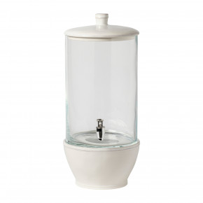 Fontana White Glass Drink Dispenser D8.25'' H18.5'' | 338 Oz.