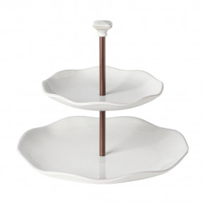 Cook & Host White Two-Tier Centerpiece D11.5'' H9.75''