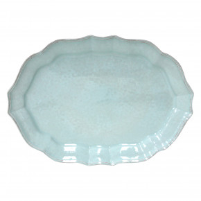 Impressions Robin's Egg Blue Oval Platter 17.5'' X 12.5'' H1.5''