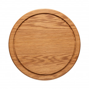 Scotia Oak Wood Round Board/Lid W/ Groove D13 3/4" x H7/8"