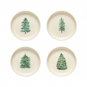 Pacifica Christmas Tree Set of 4 Appetizer Plate 16 Cm | 6"