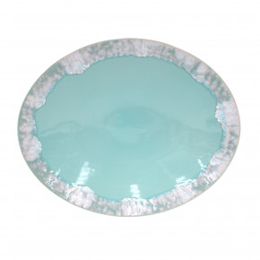 Taormina Aqua Oval Platter 16.25'' X 13'' H2.25''