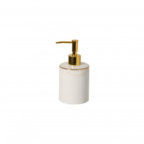Taormina White & Gold Soap/Lotion Pump D3'' H4.25'' | 20 Oz.
