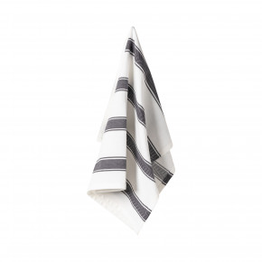 Alessa Black Kitchen Towel Herringbone Stripes 27.5'' X 19.75''