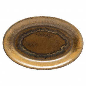 Poterie Mocha/Latte Oval Platter 18'' X 12.25'' H1.75''