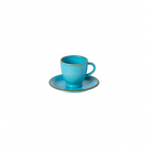 Positano Cyan Coffee Cup & Saucer 3.25'' X 2.5'' H2.5 | 3 Oz. D4.75''