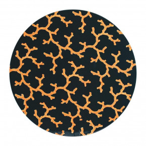 The Coral Sea Black Lacquer Placemat 15" Round