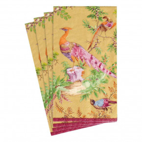 Chelsea Birds Paper Guest Towel/Buffet Napkins in Gold, 15 Per Pack