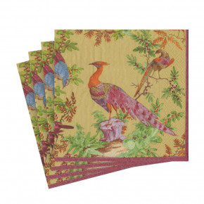 Chelsea Birds Paper Luncheon Napkins in Gold, 20 Per Pack