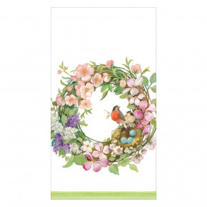 Spring Wreath Paper Guest Towel Napkins, 15 per Package
