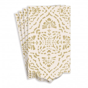 Annika Ivory/Gold Paper Linen Guest Towel Die Cut 12 In